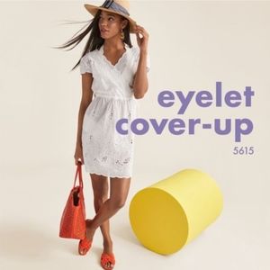 CAbi | NWT White Blooming Blush Eyelet Cover-Up